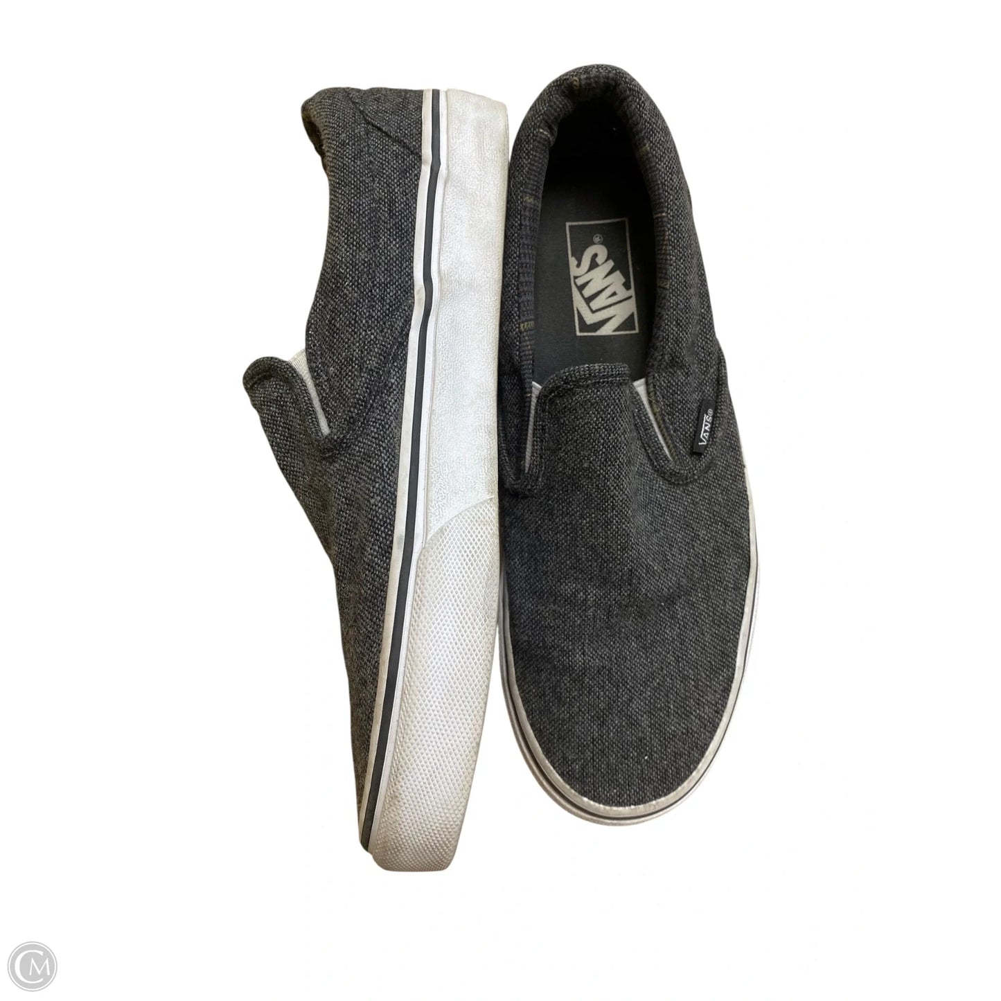 Shoes Flats By Vans In Grey, Size: 9