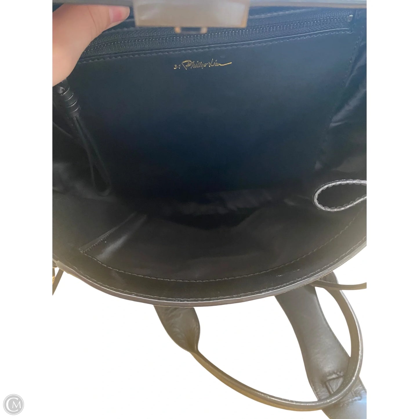 Handbag Leather By Cmf, Size: Large