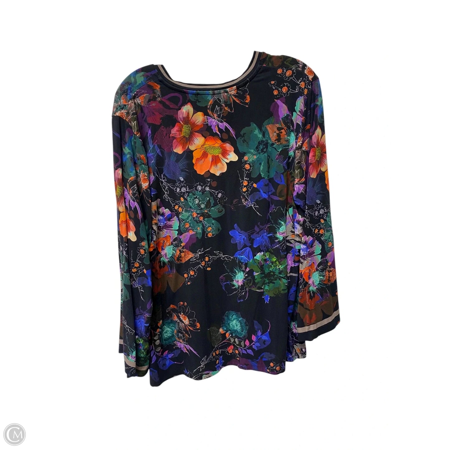 Top Long Sleeve By Johnny Was In Multi-colored, Size: Xl