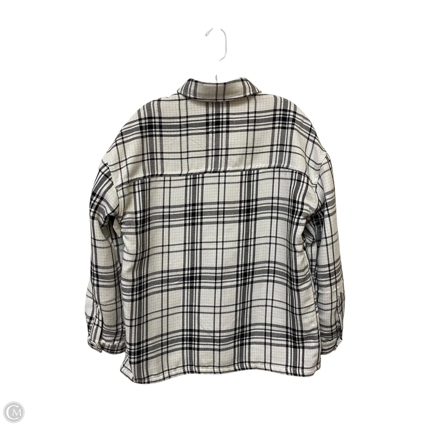 Jacket Shirt By Velvet Heart In Plaid Pattern, Size: S