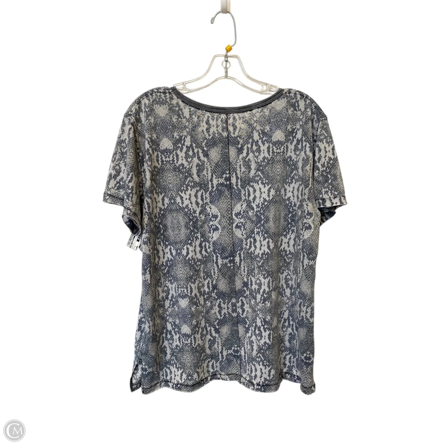 Top Short Sleeve By Free People In Snakeskin Print, Size: S