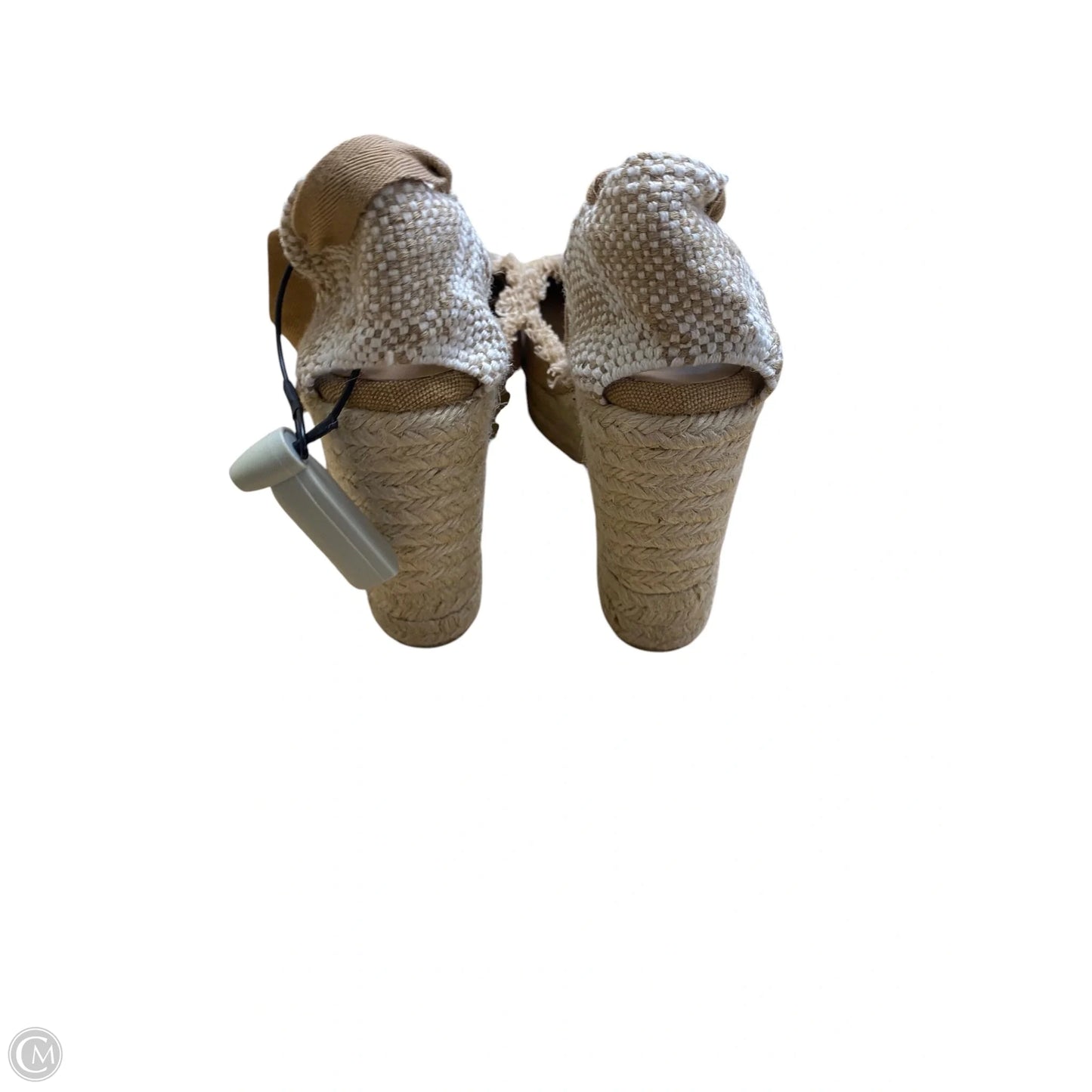 Sandals Heels Wedge By Cme In Cream, Size: 6
