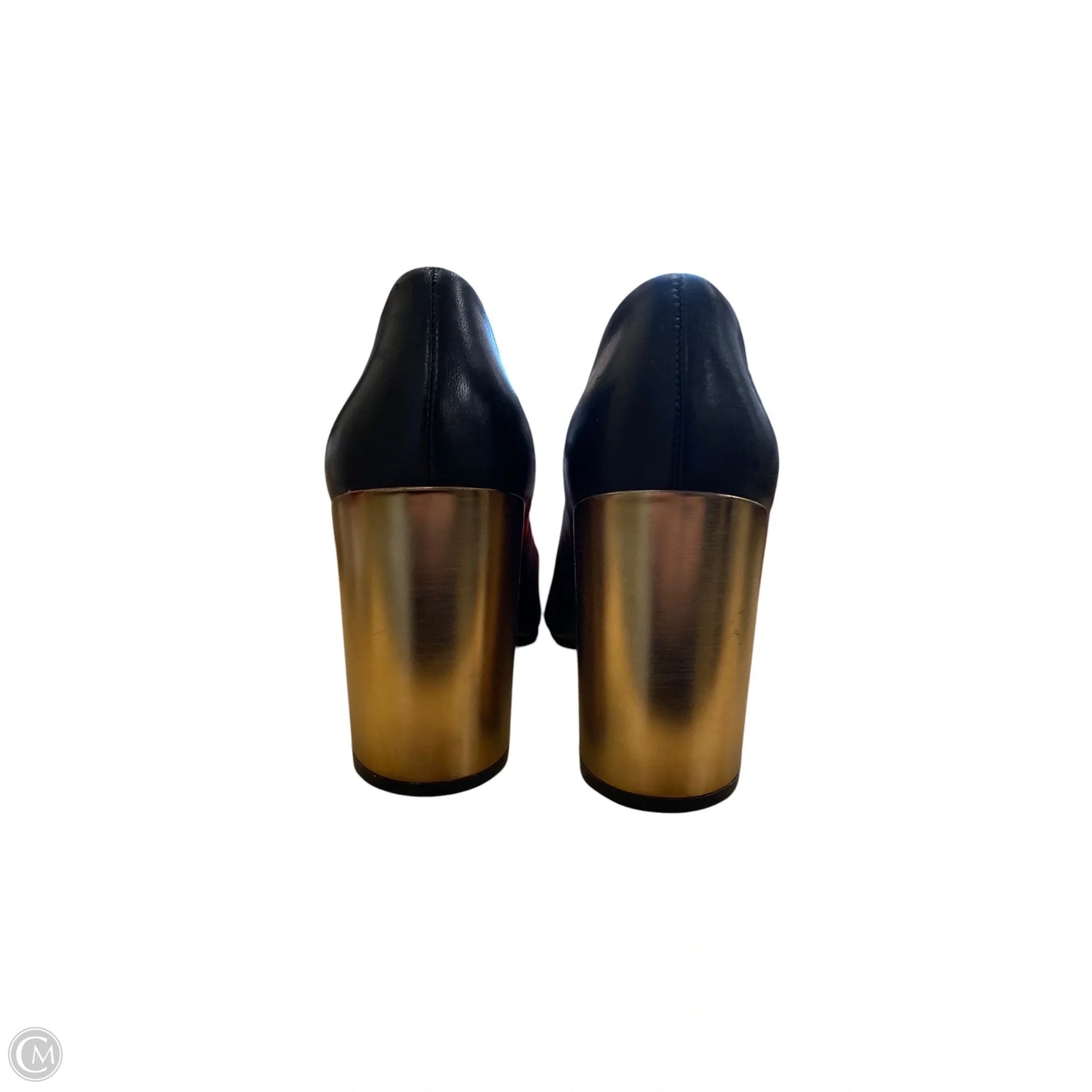 Shoes Heels Block By Kenneth Cole In Black & Gold, Size: 7