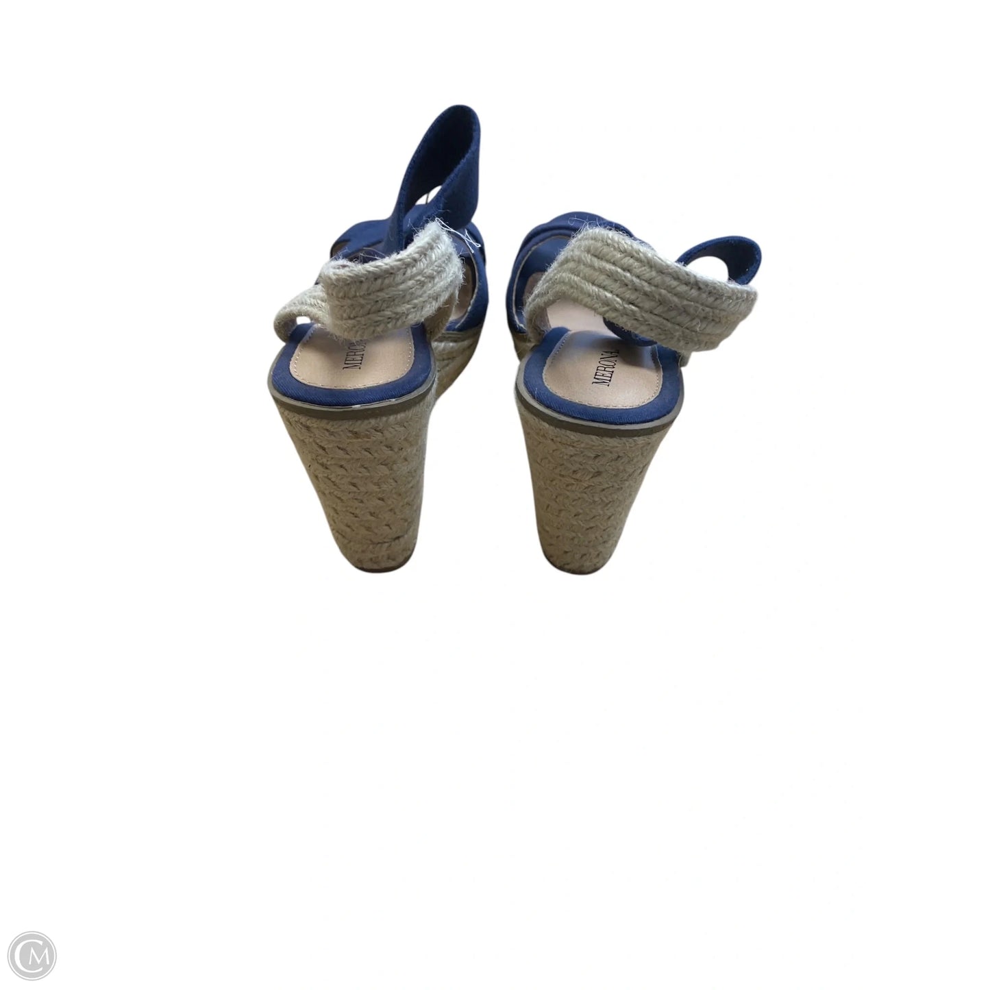 Sandals Heels Wedge By Merona In Blue, Size: 9