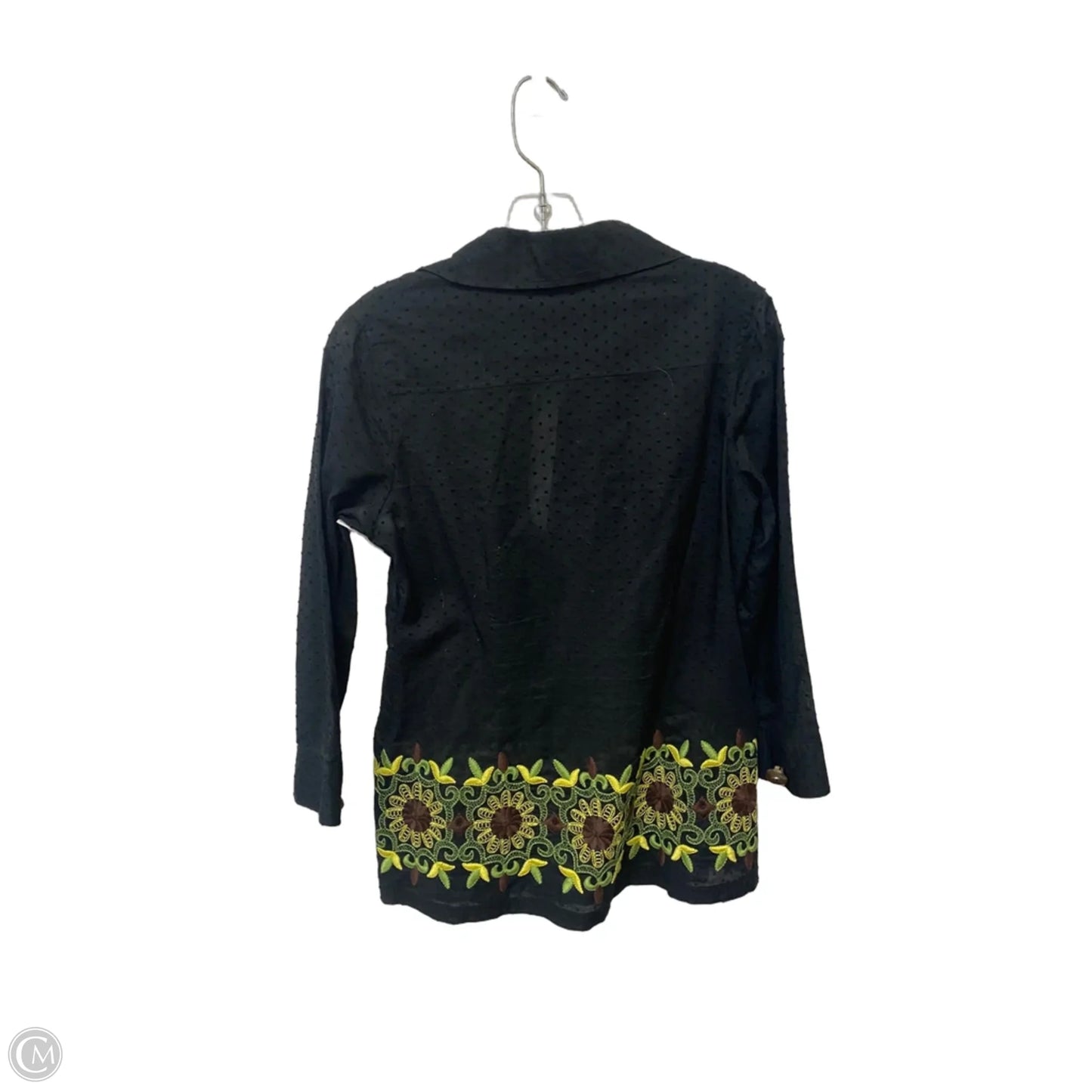 Top Long Sleeve By Ivy Jane In Black, Size: S