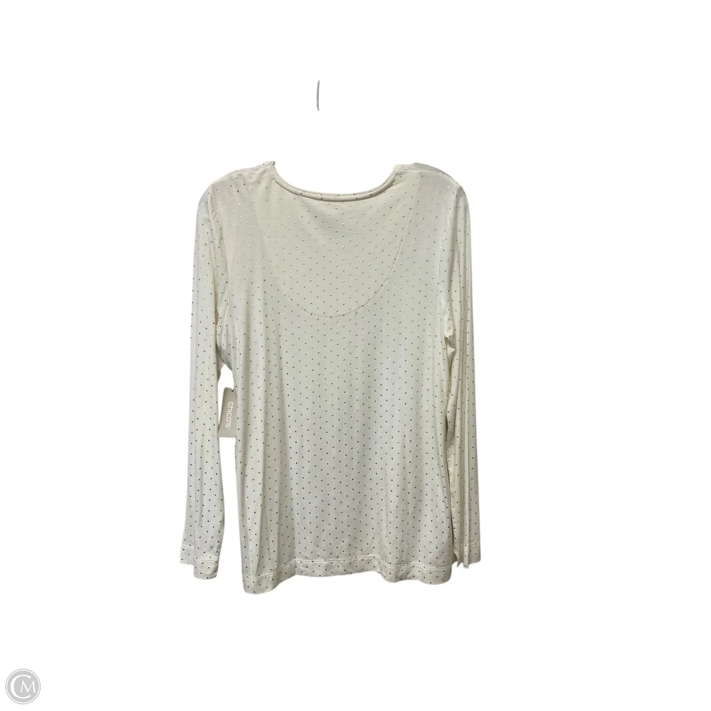 Top Long Sleeve By Chicos In White, Size: 8