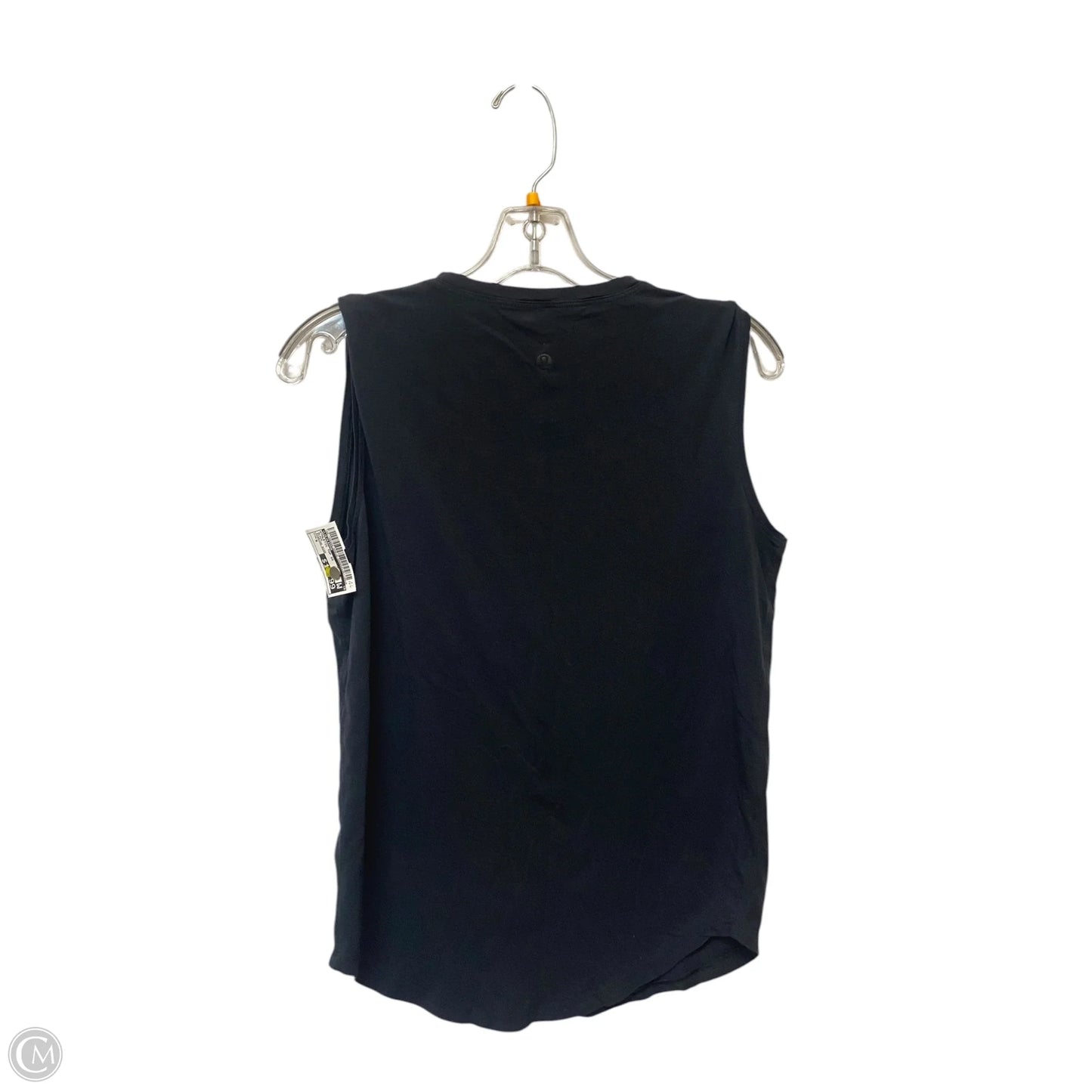 Athletic Top Short Sleeve By Lululemon In Black, Size: S