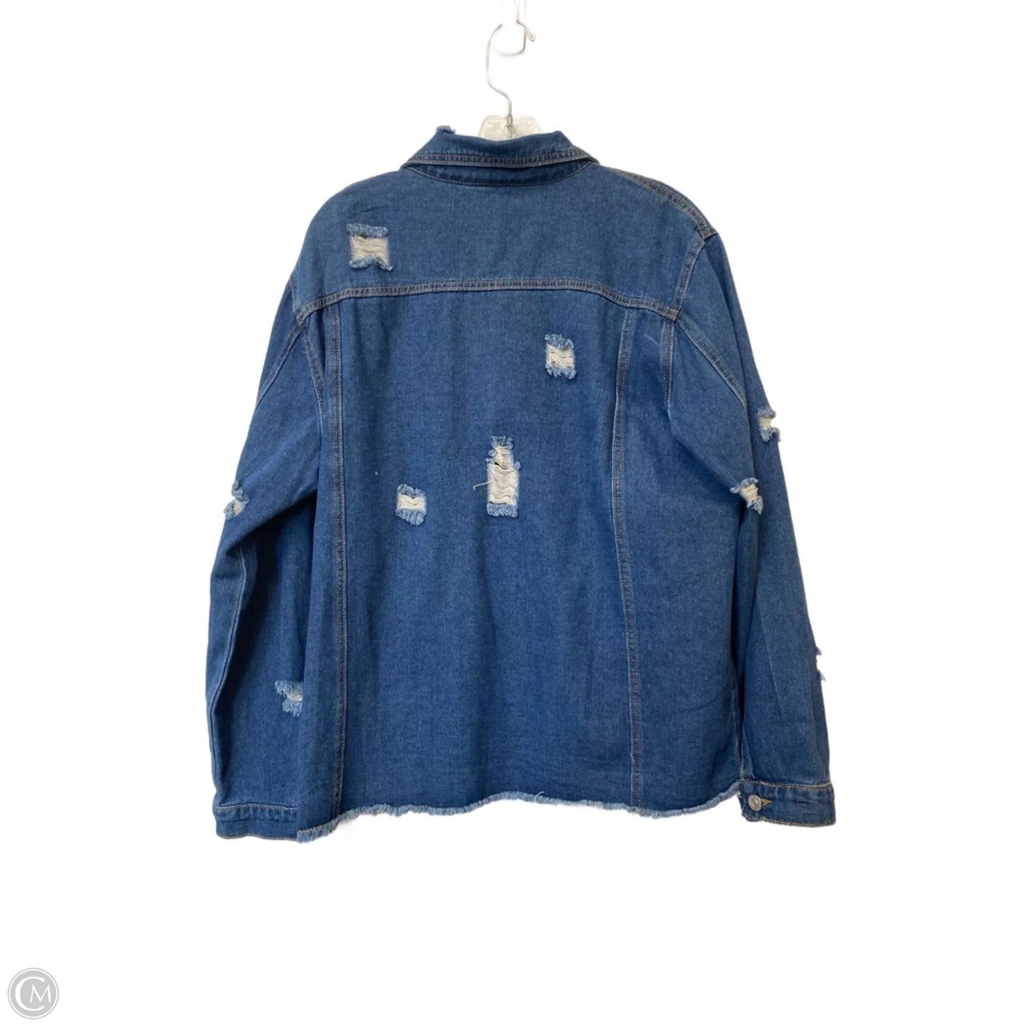 Jacket Denim By Clothes Mentor In Blue, Size: 1x