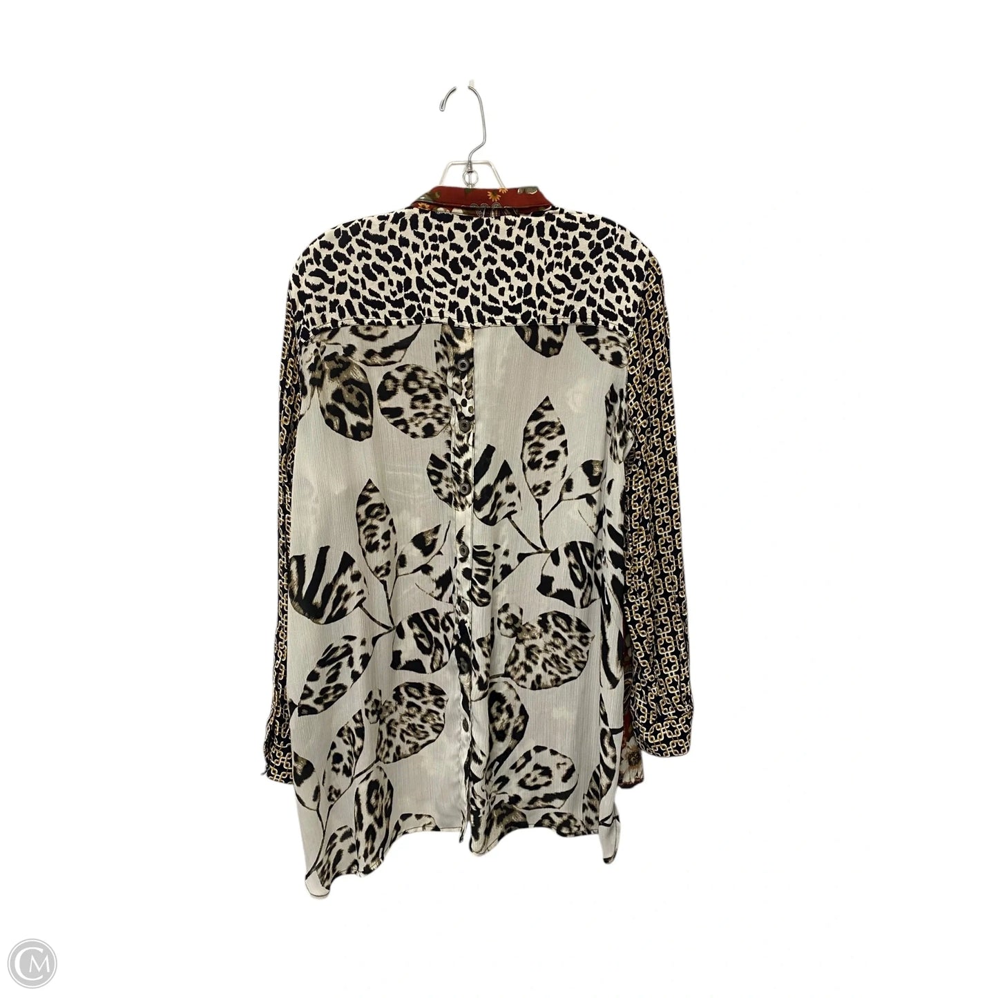 Top Long Sleeve By John Mark In Animal Print, Size: L