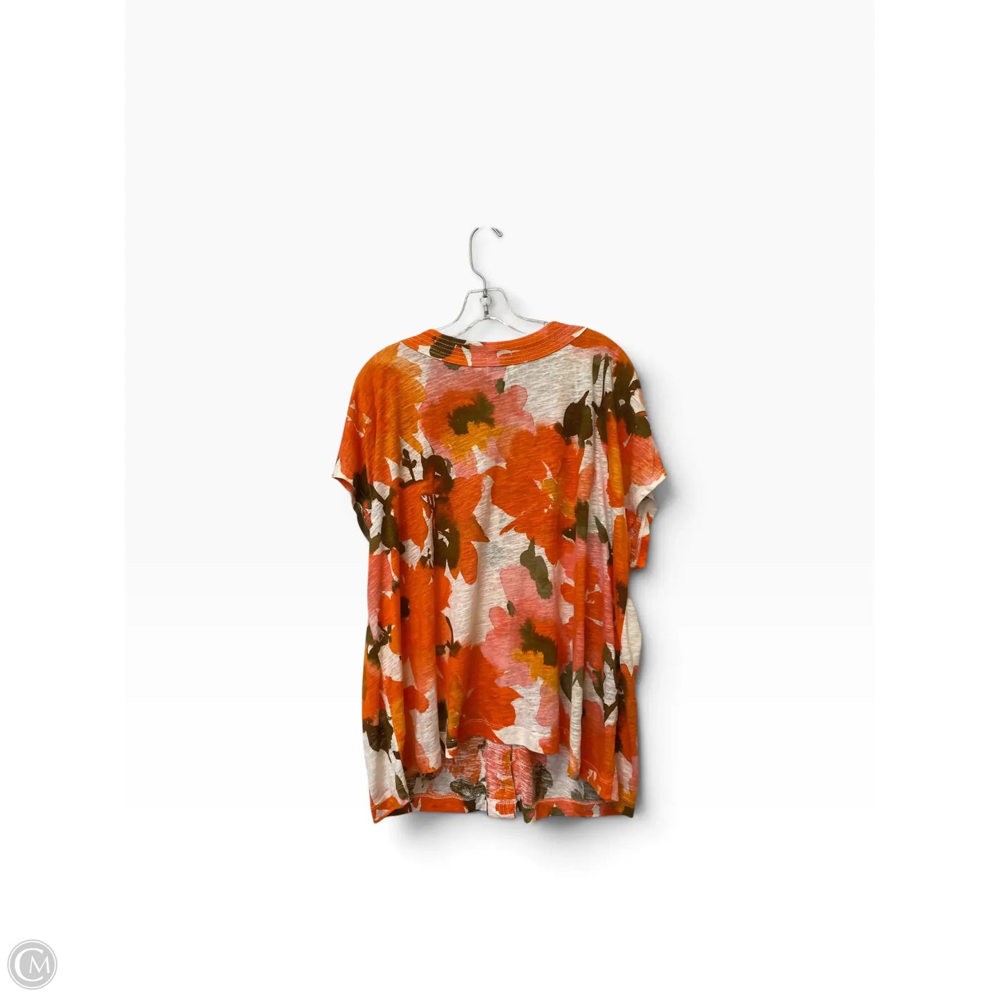 Top Short Sleeve By Joie In Orange, Size: 2x