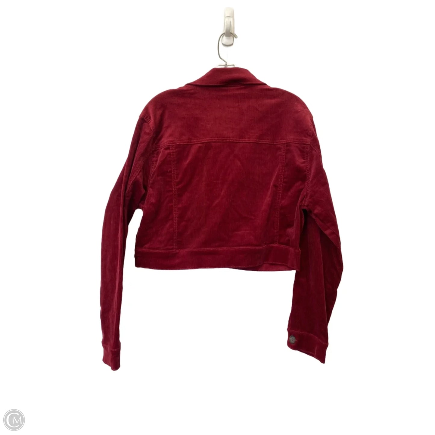 Jacket Shirt By Love Tree In Maroon, Size: L