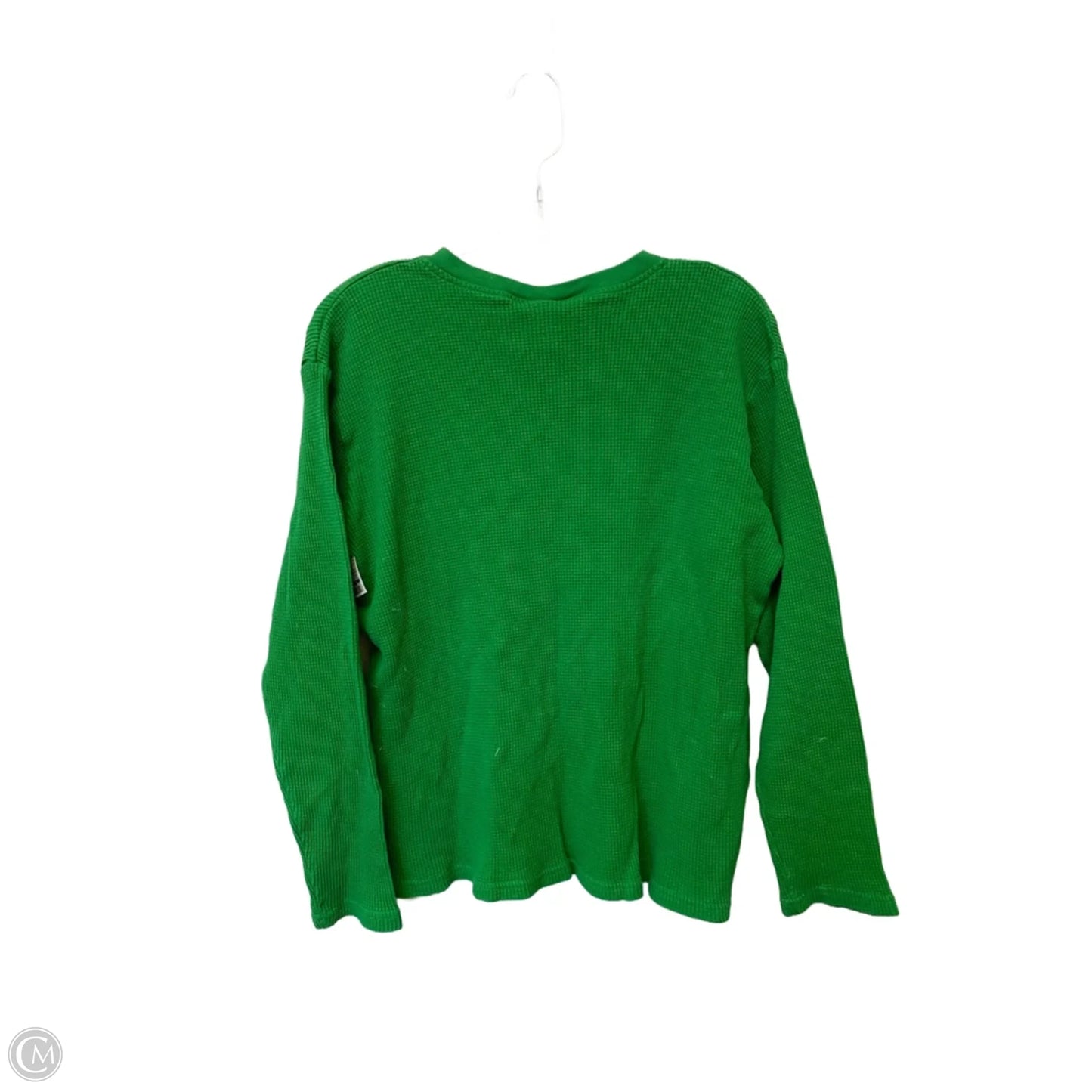 Top Long Sleeve By Cmc In Green, Size: L