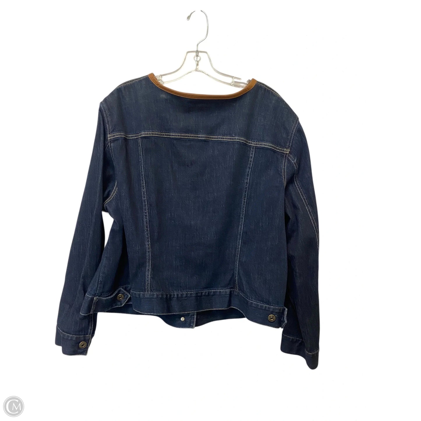 Jacket Denim By Lauren By Ralph Lauren In Blue, Size: 3x