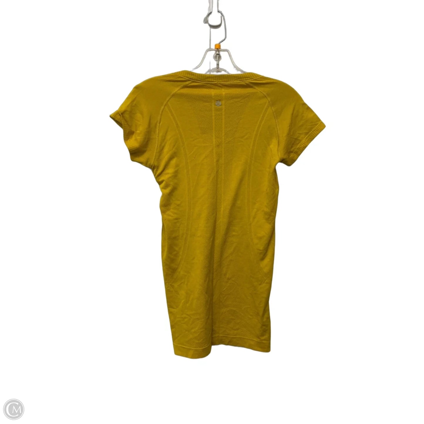 Athletic Top Short Sleeve By Lululemon In Yellow, Size: 6