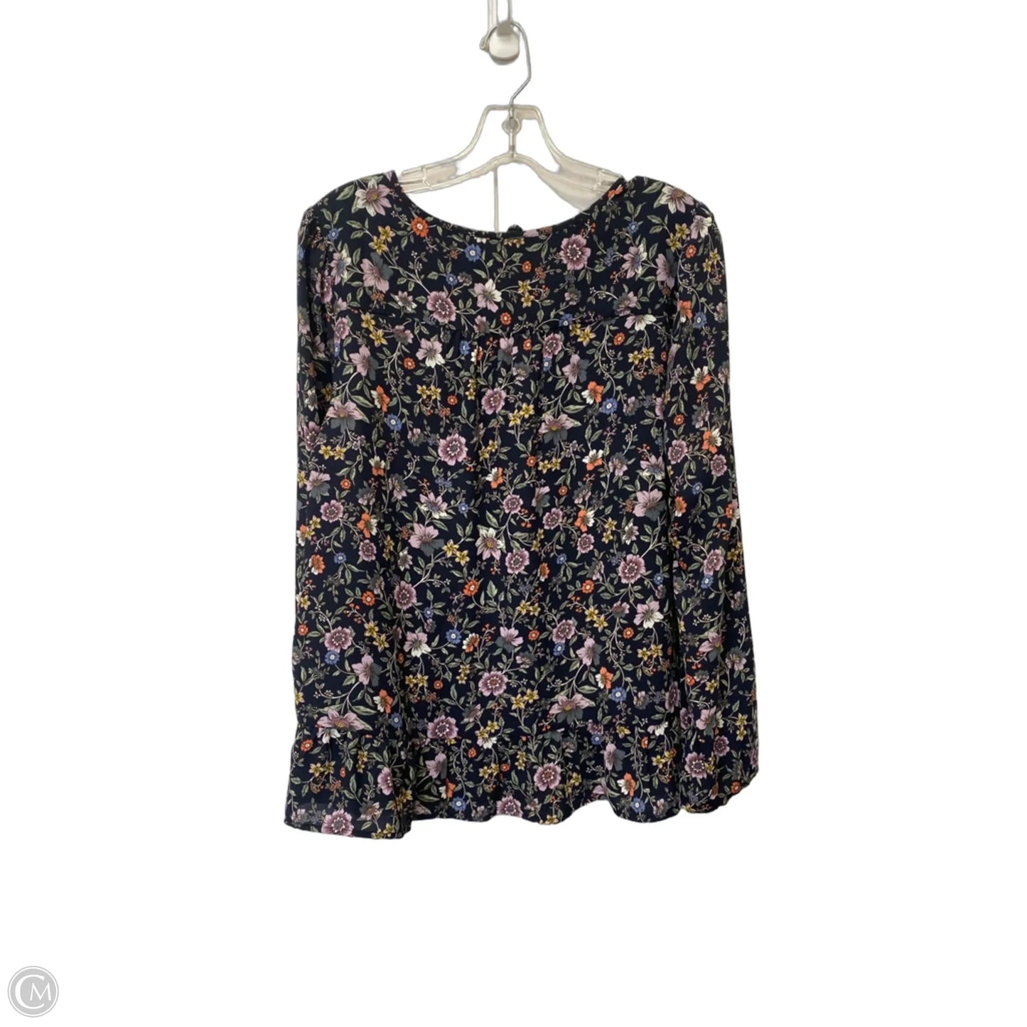 Top Long Sleeve By Loft In Floral Print, Size: M