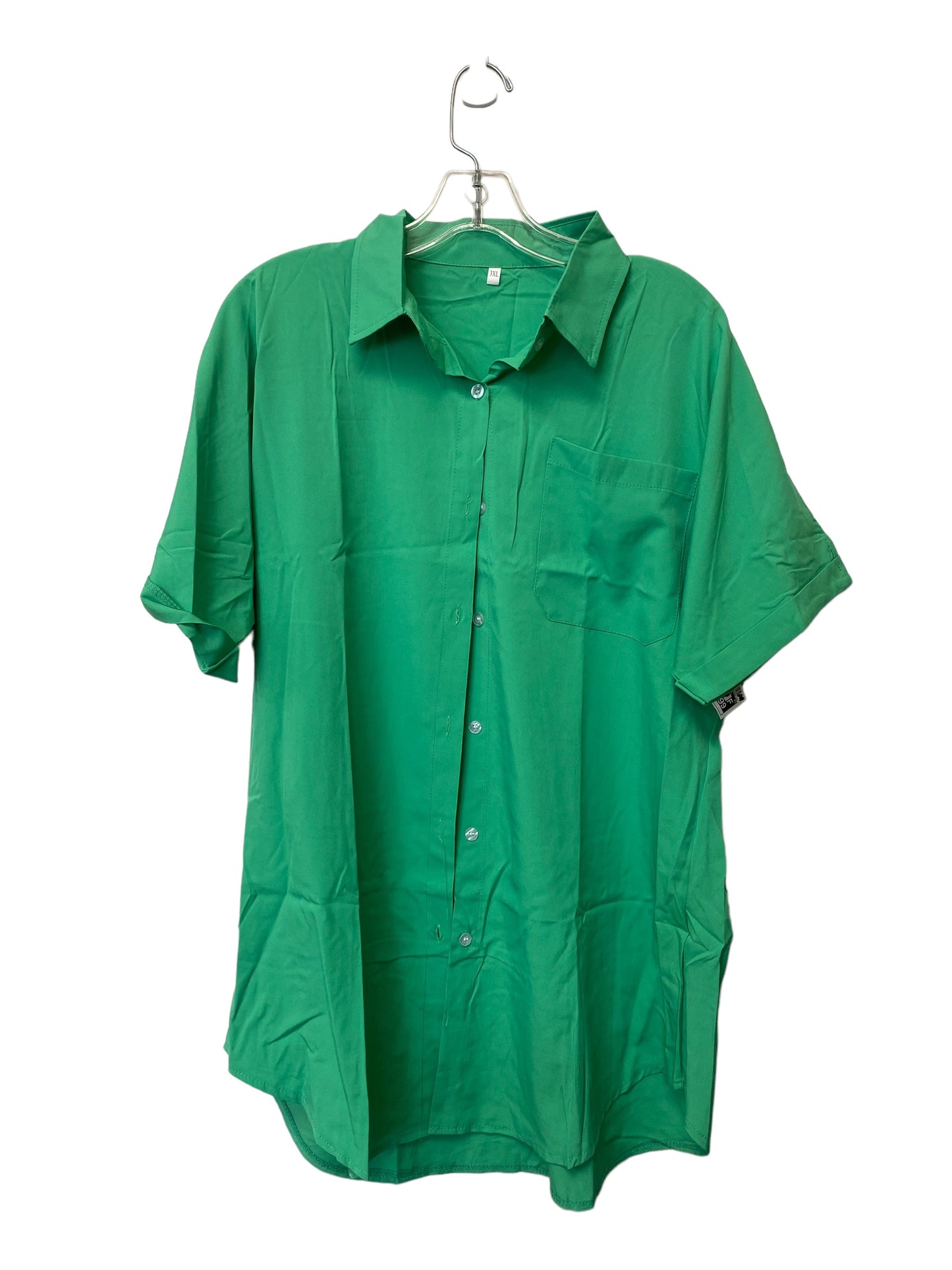 Green Top Short Sleeve Clothes Mentor, Size 3x