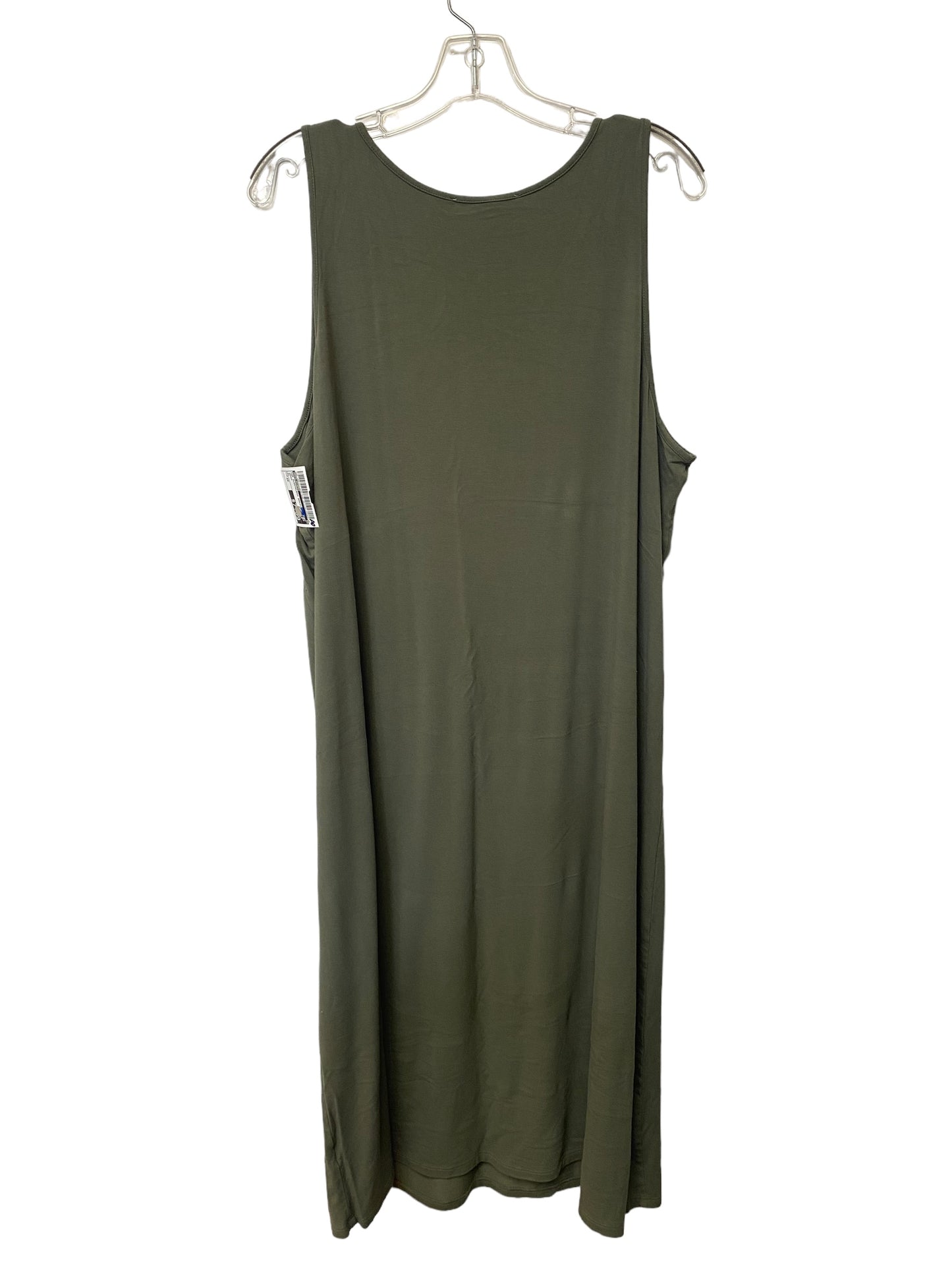 Green Top Sleeveless Basic Philosophy, Size 2x