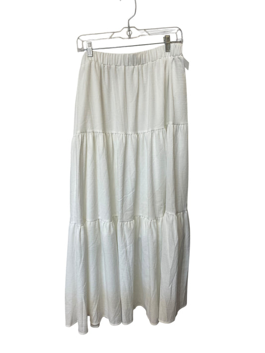 Skirt Maxi By Shein In White, Size: 1x