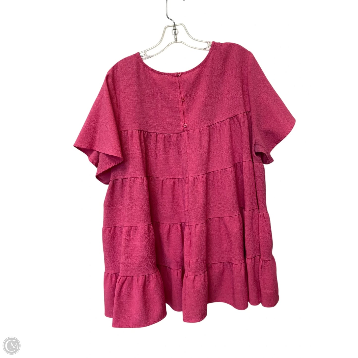 Top Short Sleeve By Clothes Mentor In Pink, Size: 2x