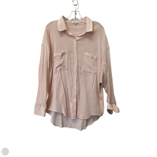 Top Long Sleeve By Z Supply In Pink, Size: M