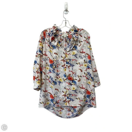 Top 3/4 Sleeve By Simply Noelle In Floral Print, Size: L