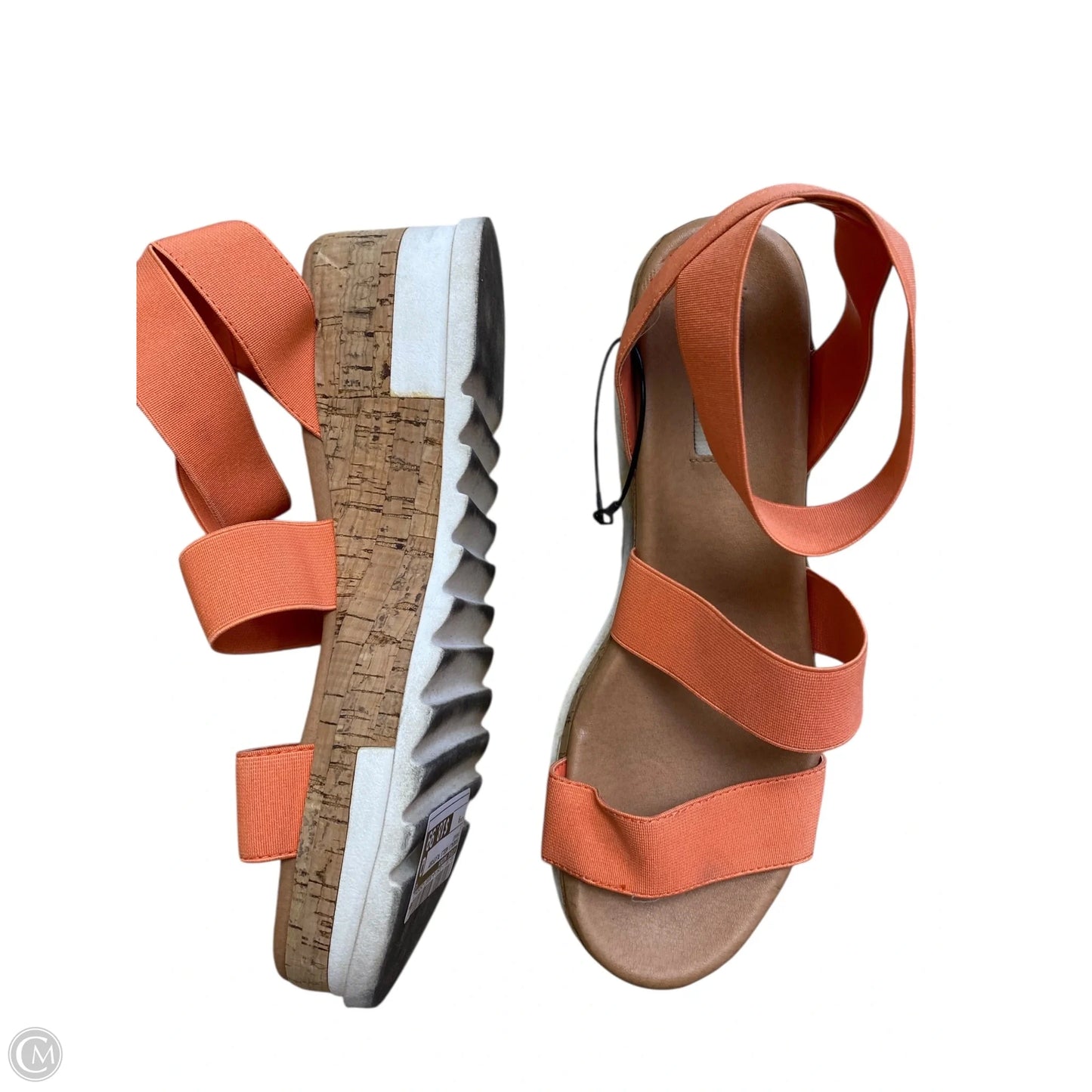 Sandals Heels Platform By Steve Madden In Orange, Size: 9