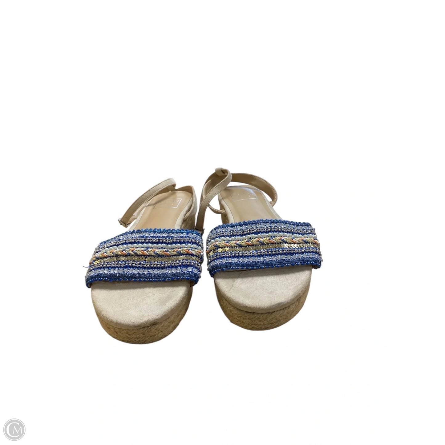 Sandals Flats By Kaari Blue In Blue, Size: 8.5