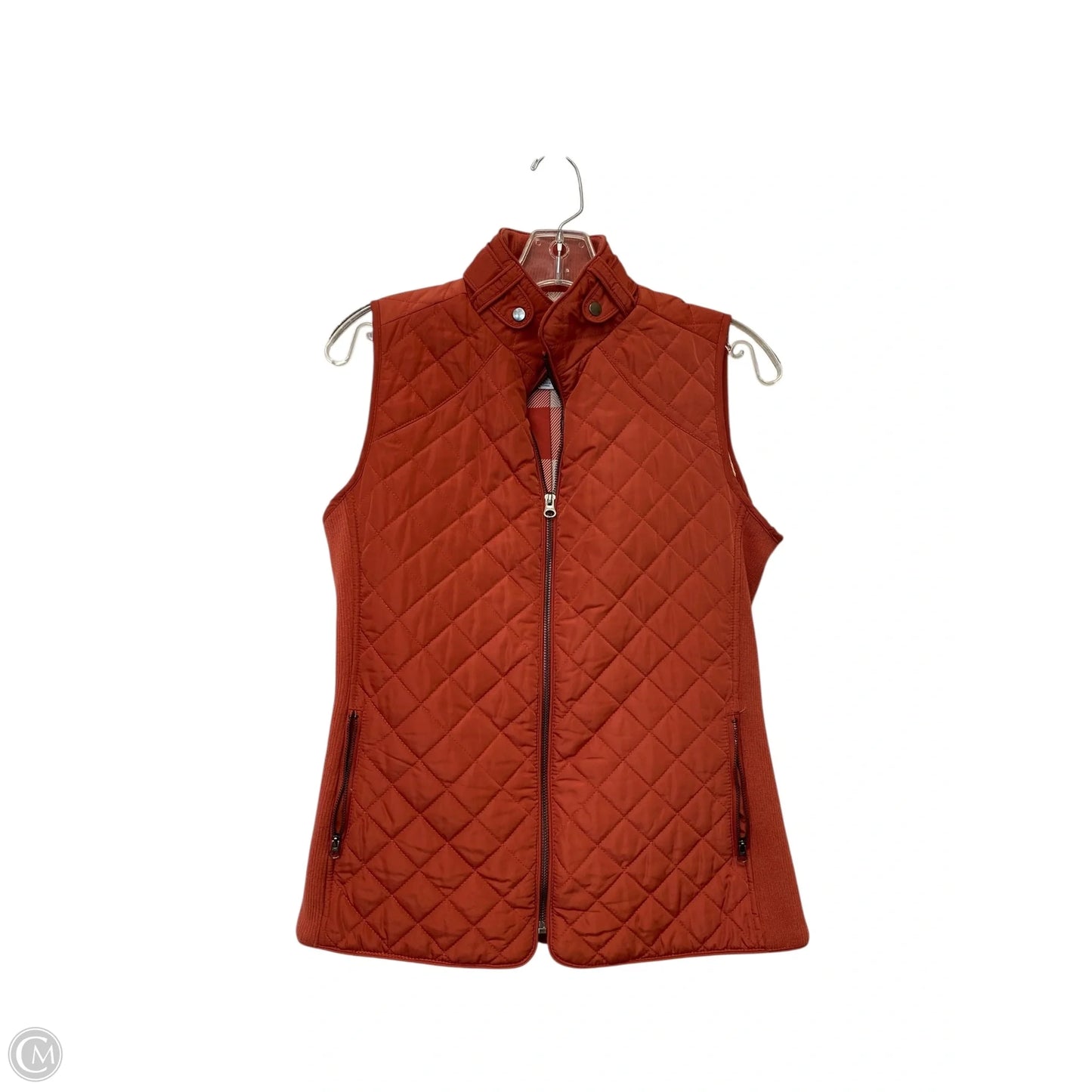 Vest Puffer & Quilted By Market & Spruce In Orange, Size: Xs