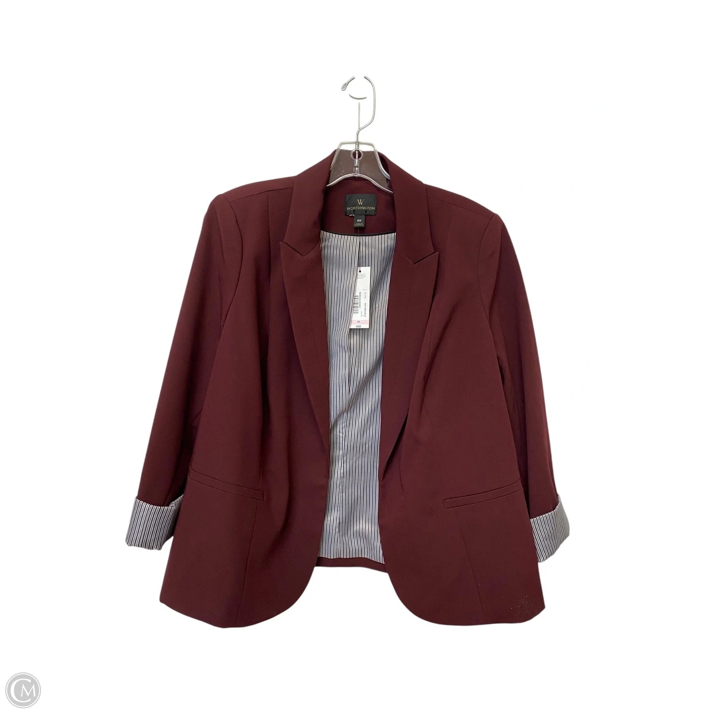 Blazer By Worthington In Maroon, Size: Xl