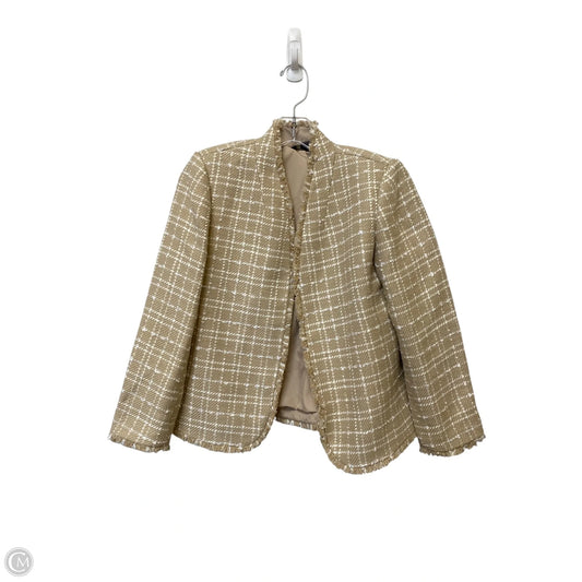 Blazer By Ann Taylor In Tan & White, Size: 4p