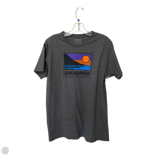 Top Short Sleeve By Patagonia In Grey, Size: L