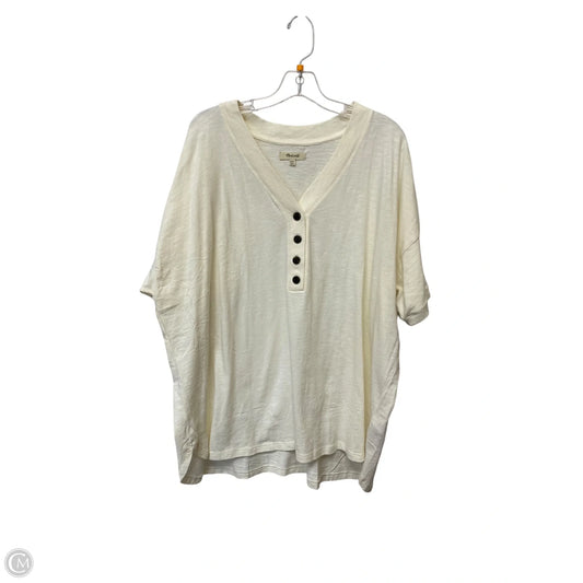 Top Short Sleeve By Madewell In Cream, Size: 2x