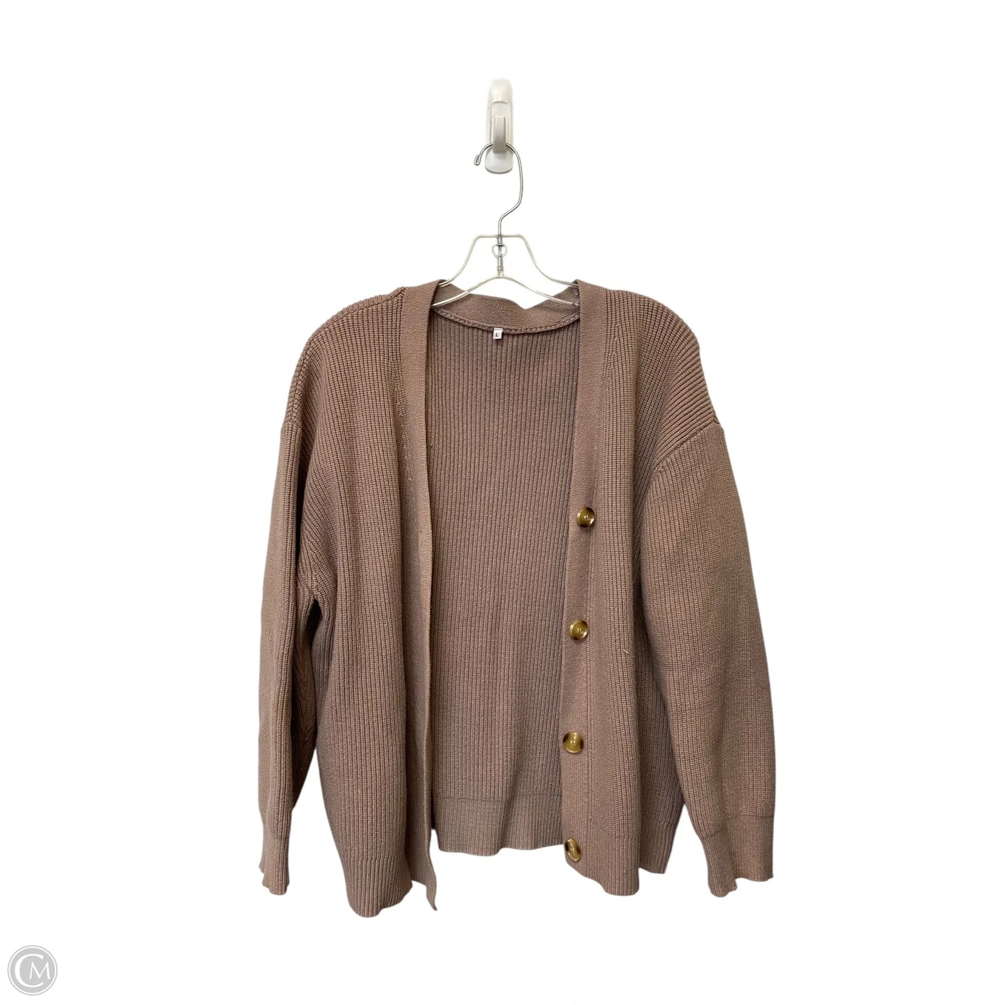 Sweater Cardigan By Clothes Mentor In Brown, Size: L