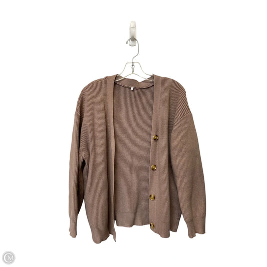 Sweater Cardigan By Clothes Mentor In Brown, Size: L