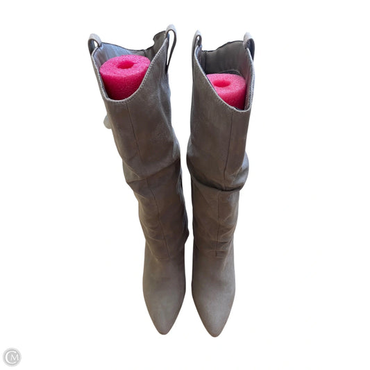Boots Knee Heels By So In Tan, Size: 10