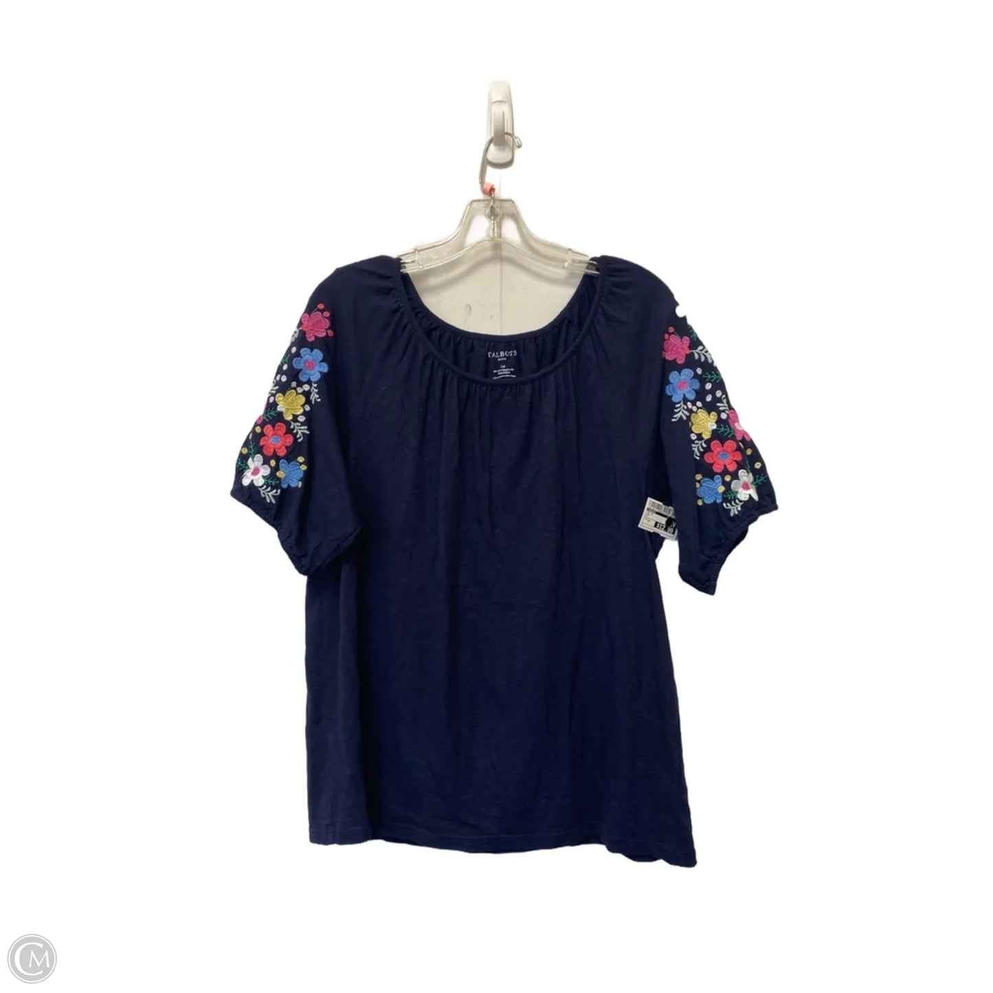 Top Short Sleeve By Talbots In Navy, Size: Lp