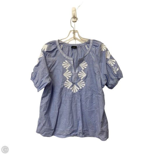 Top Short Sleeve By Talbots In Blue, Size: L