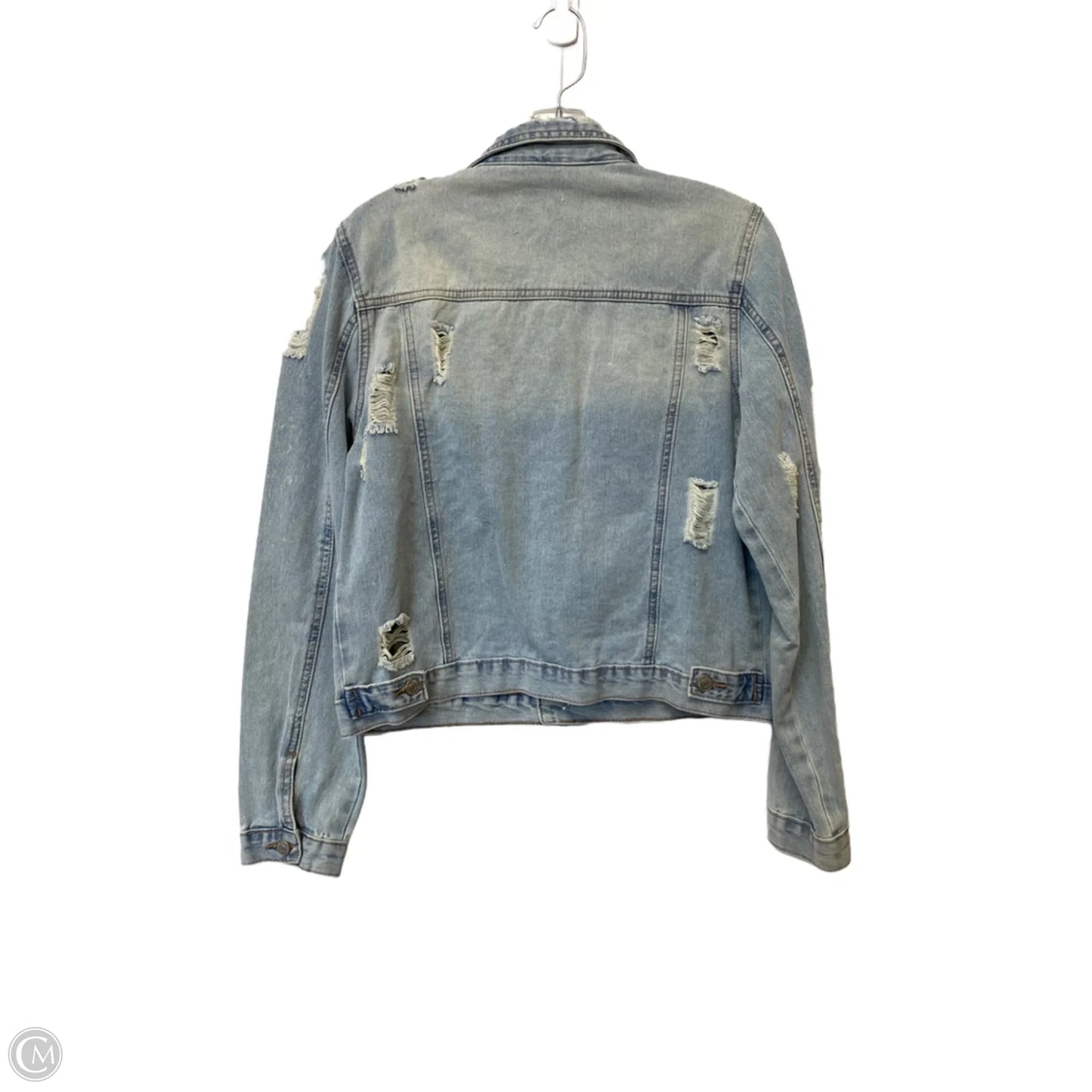 Jacket Denim By Almost Famous In Blue Denim, Size: L