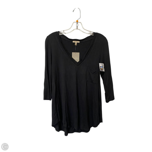 Top 3/4 Sleeve By Bordeaux In Black, Size: S