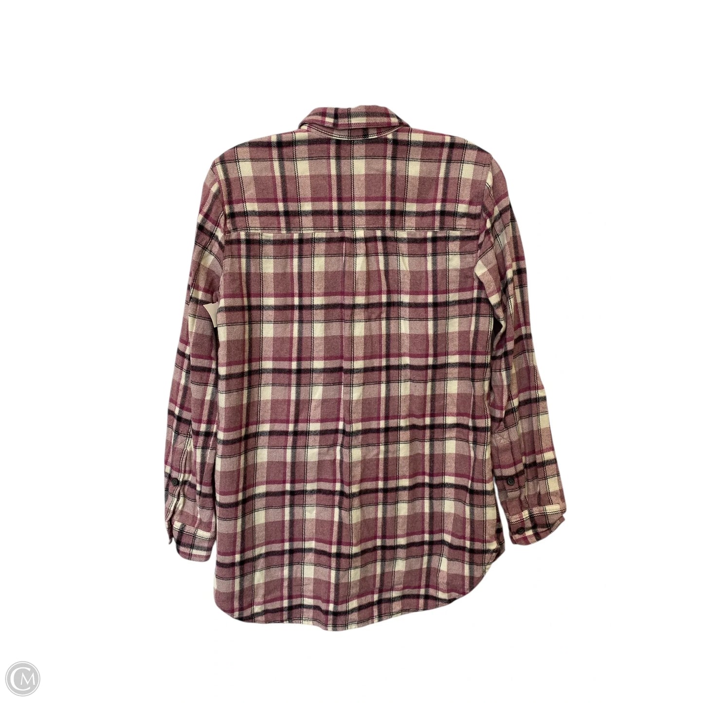 Top Long Sleeve By Madewell In Plaid Pattern, Size: Xs