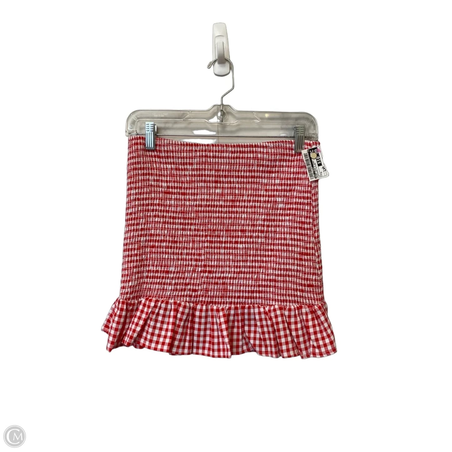 Skirt Mini & Short By Day + Moon In Checkered Pattern, Size: M