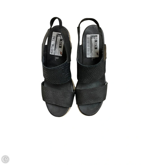 Sandals Heels Wedge By Sorel In Black, Size: 7.5