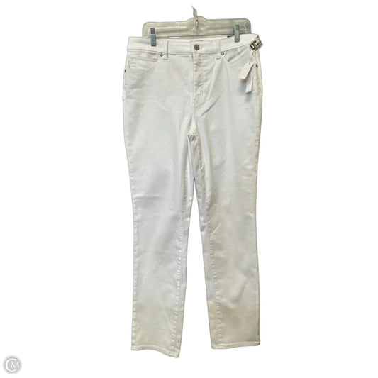 Jeans Straight By Talbots In White, Size: 10