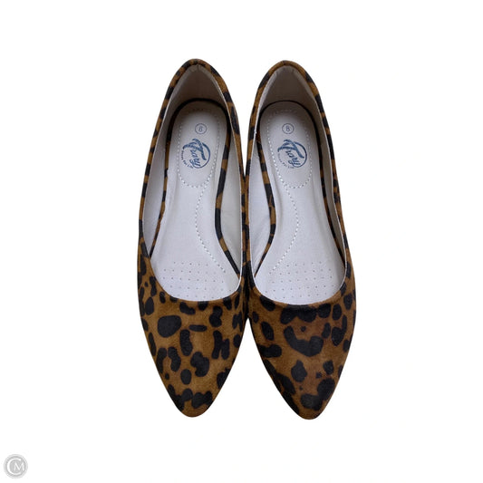 Shoes Flats By Clothes Mentor In Animal Print, Size: 8