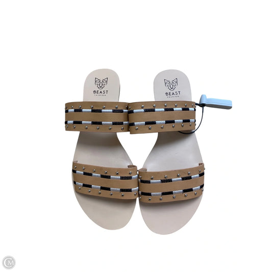 Sandals Flats By Clothes Mentor In Brown, Size: 10