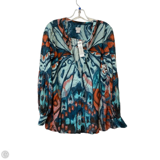 Top Long Sleeve By Chicos In Multi-colored, Size: 2
