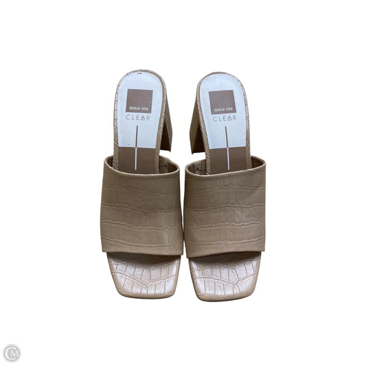 Sandals Heels Block By Dolce Vita In Cream, Size: 10