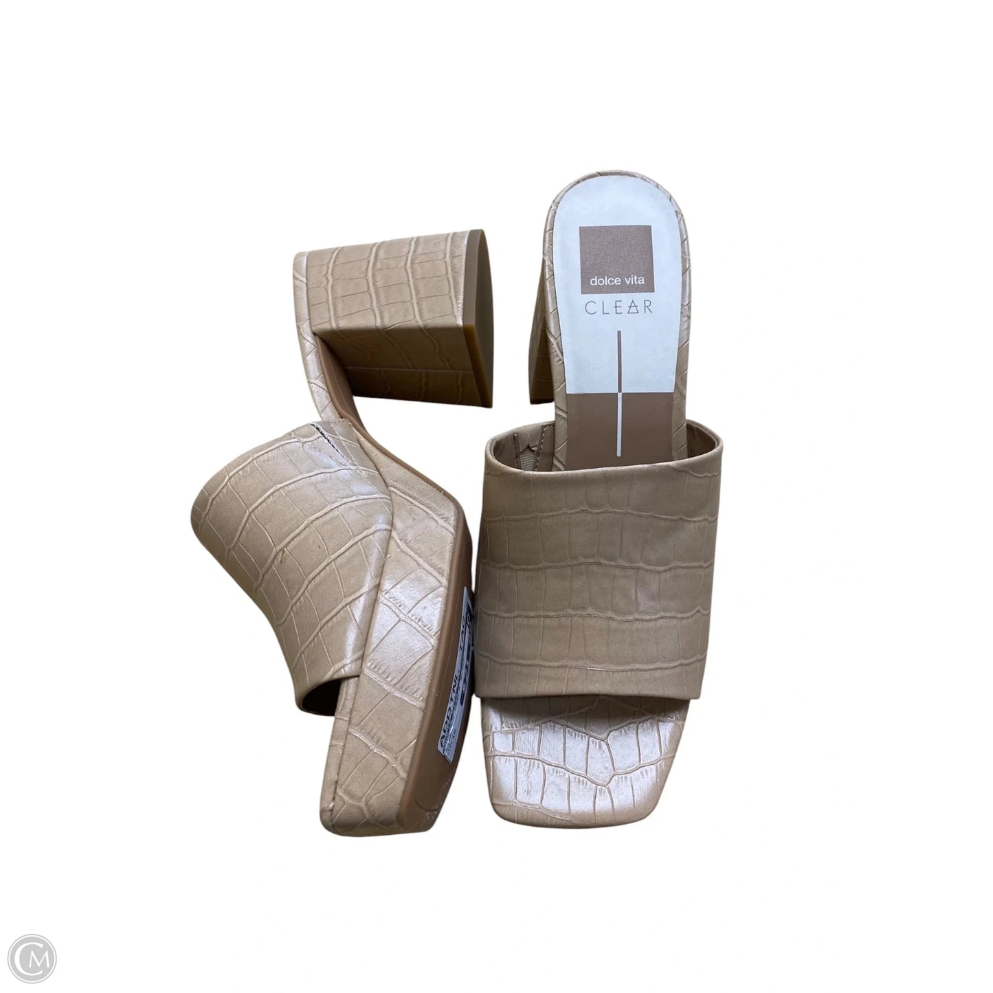 Sandals Heels Block By Dolce Vita In Cream, Size: 10