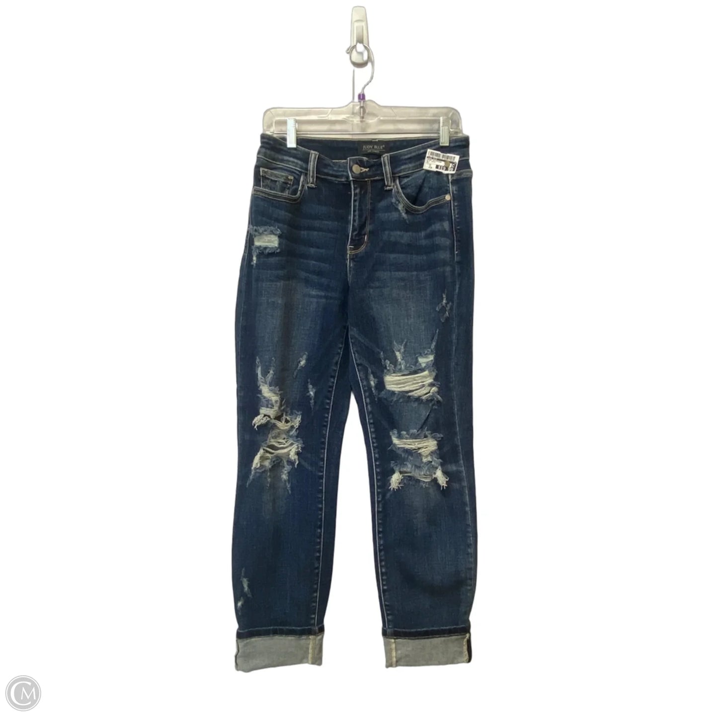 Jeans Boyfriend By Judy Blue In Blue Denim, Size: 28