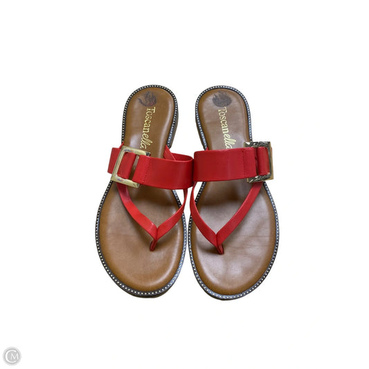 Sandals Flats By Toscanella In Red, Size: 9.5
